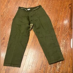 Vintage 1950’s Leicester size 6 inner wool military pants
